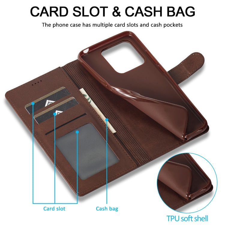 For Xiaomi 14T Pro LC.IMEEKE Calf Texture Leather Phone Case(Coffee)