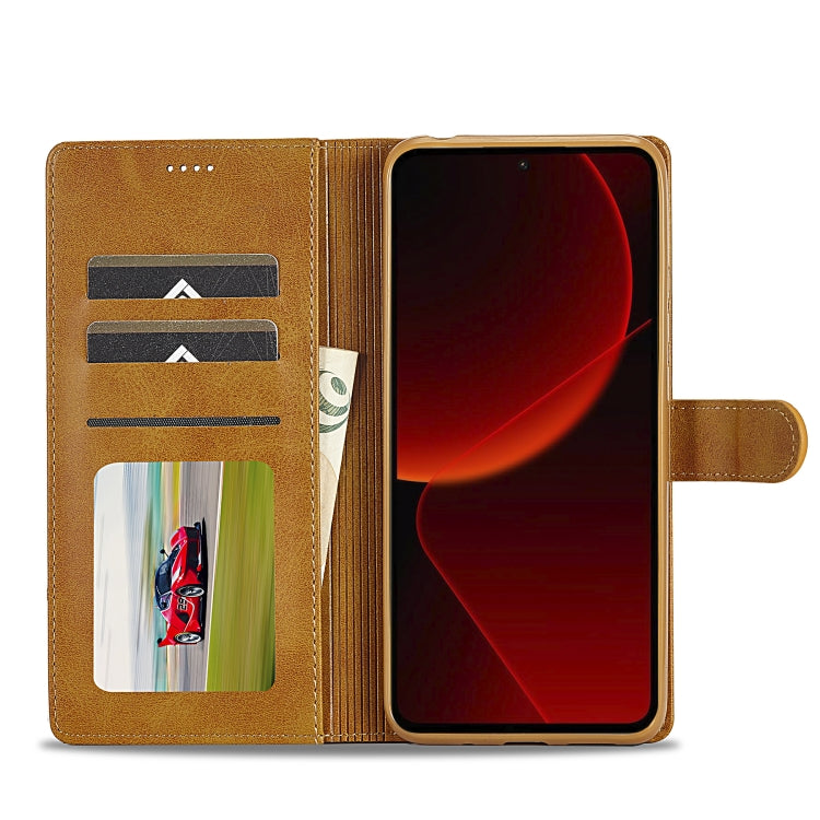 For Xiaomi 14T Pro LC.IMEEKE Calf Texture Leather Phone Case(Brown)