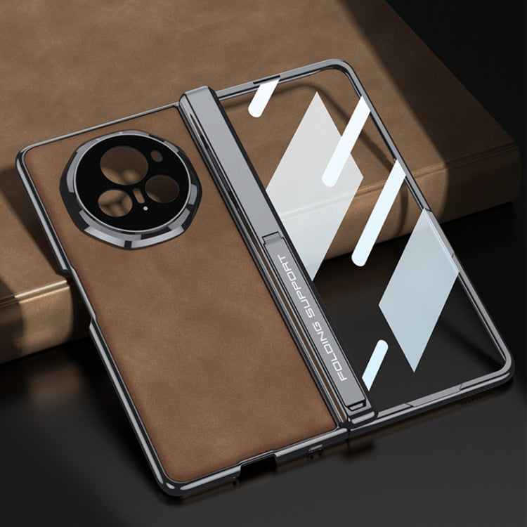 For Honor Magic Vs3 GKK Integrated Magnetic Fold Hinge Leather Shockproof Phone Case(Matte Green)