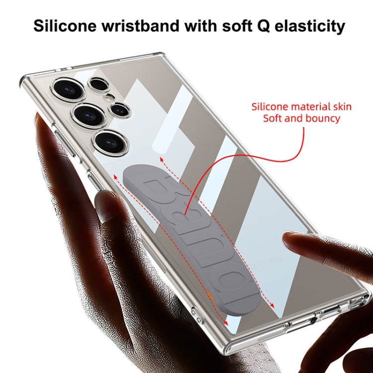For Samsung Galaxy S24 Ultra 5G GKK Space Silicone Wristband Phone Case(Black)