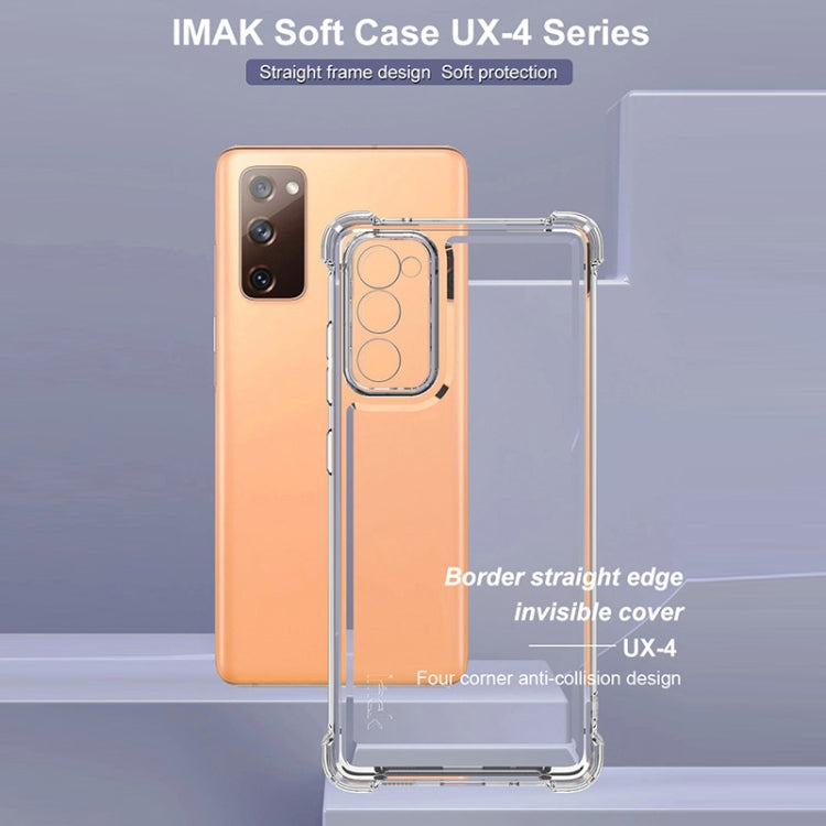 For Samsung Galaxy S20 FE 5G IMAK UX-4 Series Four-corner Shockproof Phone Case(Transparent)