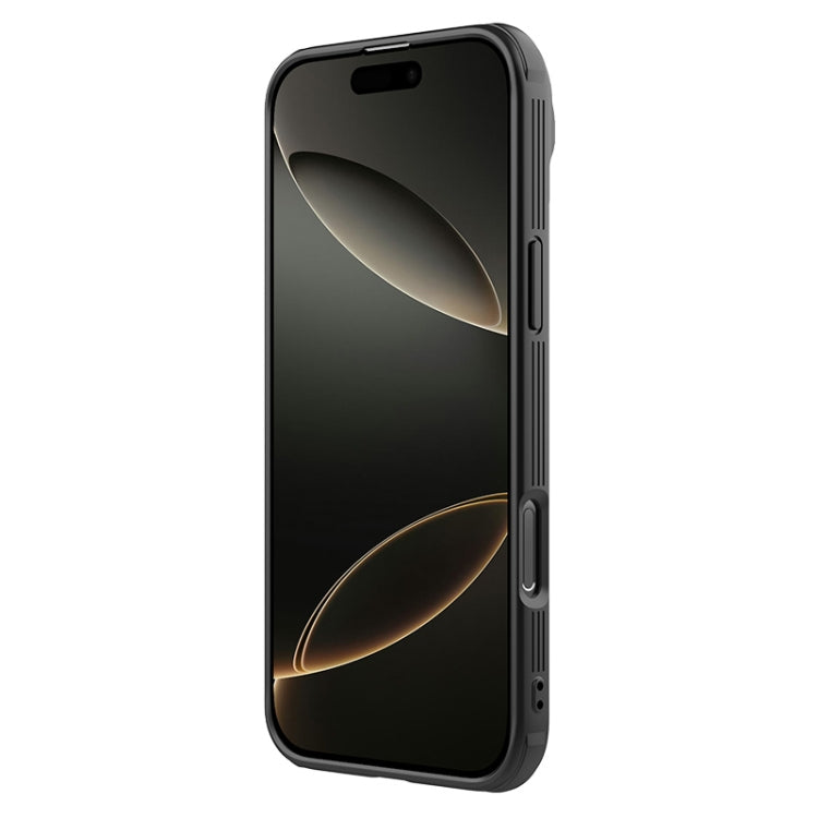 For iPhone 16 Pro Max NILLKIN CamShield Prop Translucent PC Phone Case(Black)