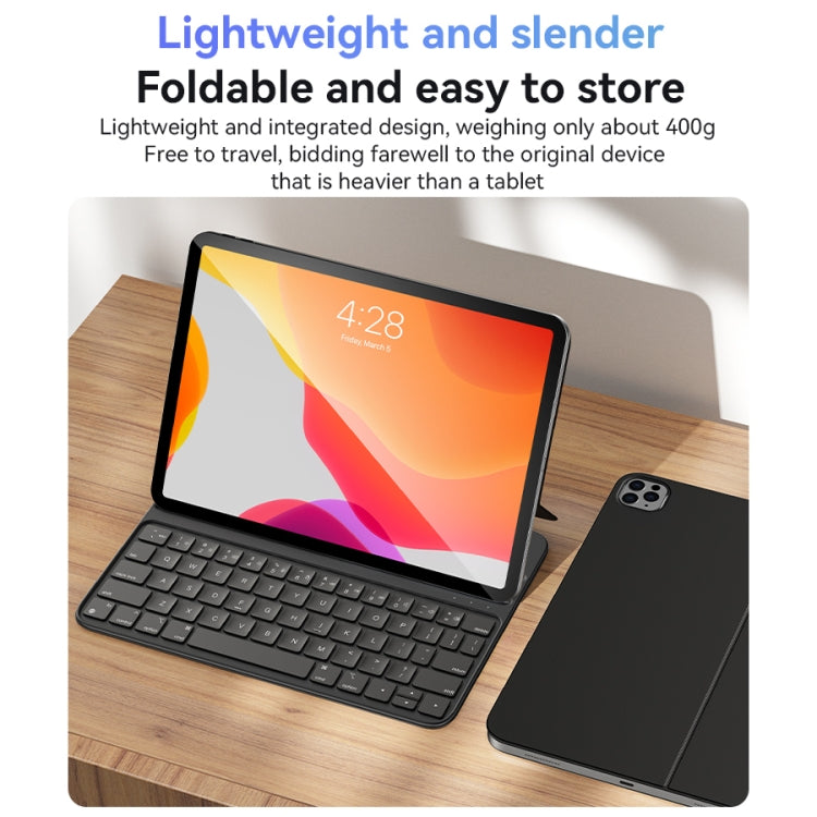 For iPad Pro 11 2022 / Air 10.9 2022 Yesido Dual-sided Clip Magnetic Keyboard Leather Case(Black)