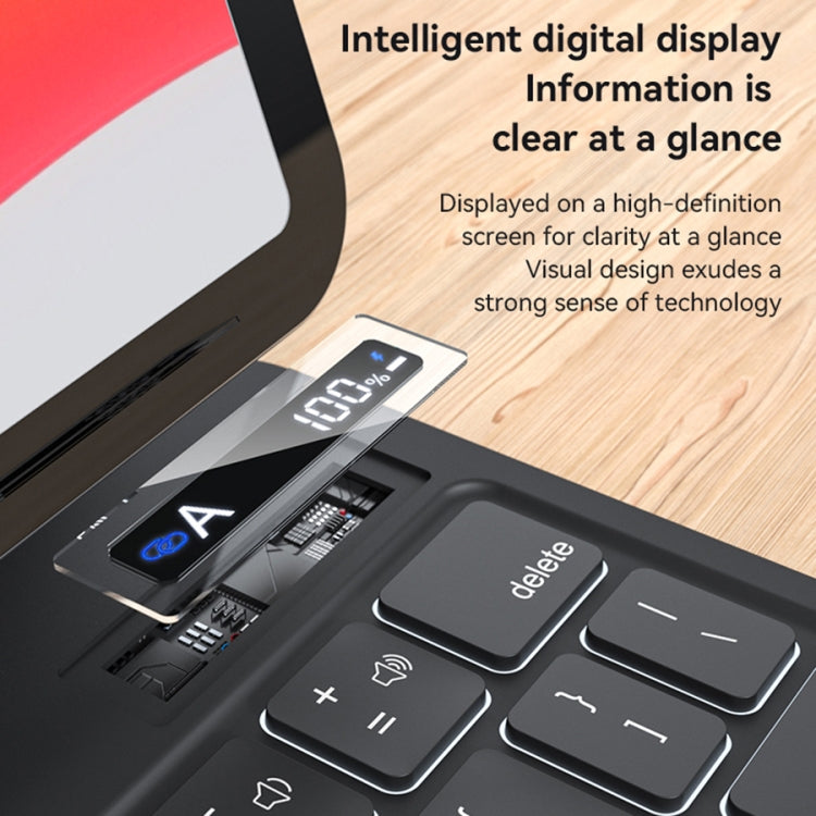 For iPad 10th Gen 10.9 2022 Yesido Dual-sided Clip Digital Display Magnetic Keyboard Leather Case(Black)