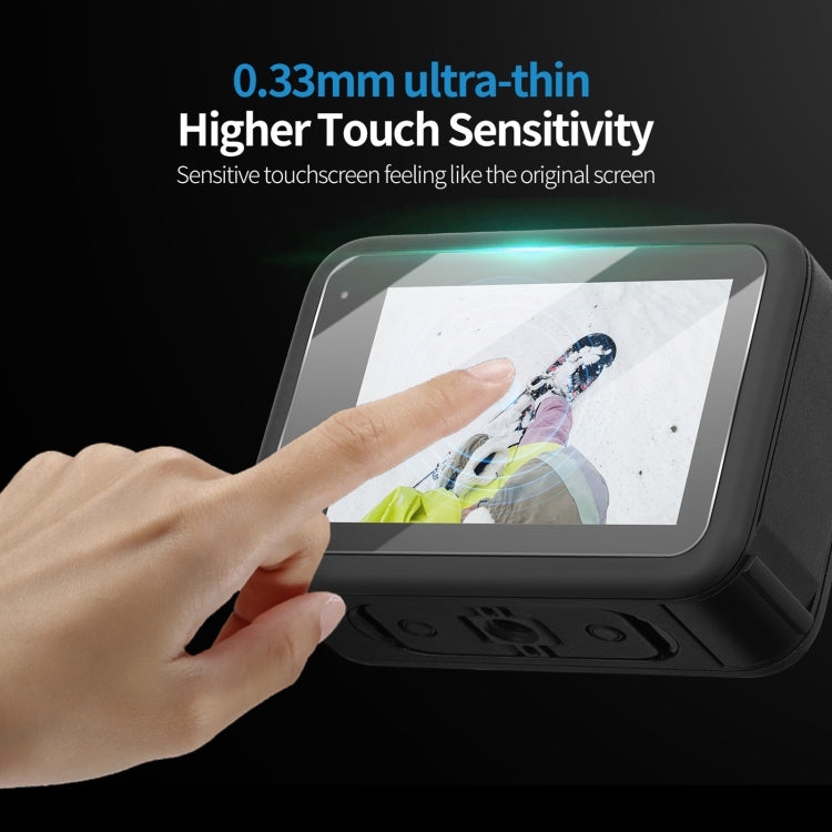 For GoPro HERO13 Black Sunnylife 3 in 1 Lens Protector Front and Rear Screen Tempered Glass Films, Quantity:1 + 1 + 1 Sets