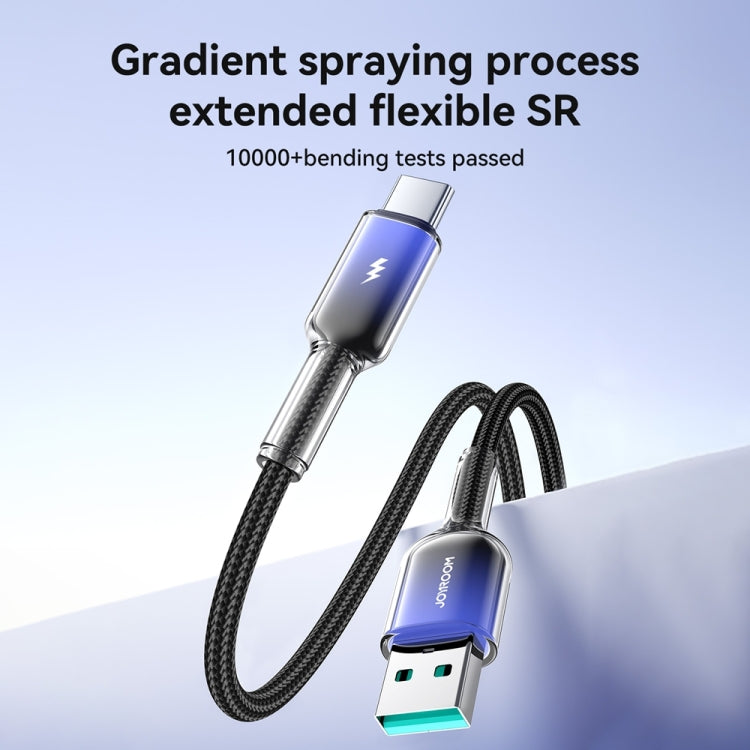 JOYROOM S-A42 Crystal Clear Series Fast Charging Data Cable, USB to Type-C Cable, Length: 1.2m(Black)