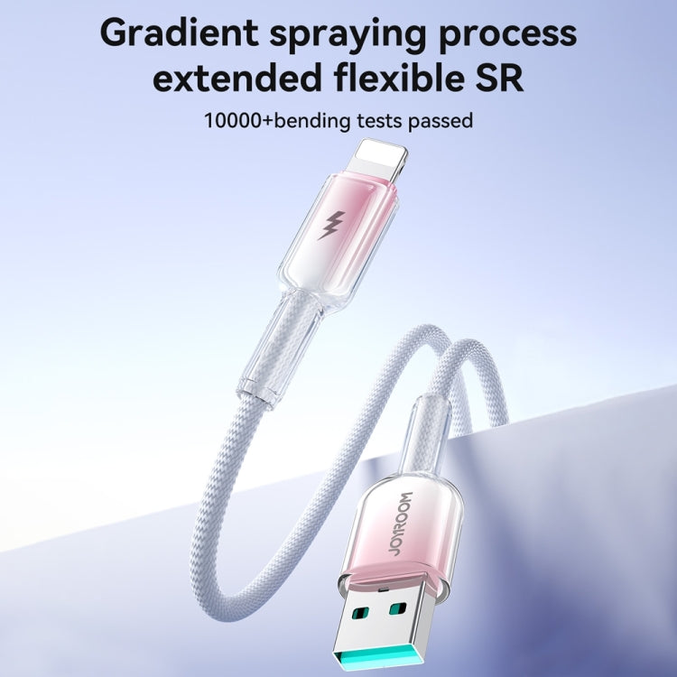 JOYROOM S-A42 Crystal Clear Series Fast Charging Data Cable, USB to 8 Pin Cable, Length: 1.2m(White)