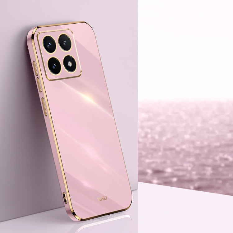 For Xiaomi 14T 5G Global XINLI Straight Edge 6D Electroplate TPU Phone Case(Celestial Blue)