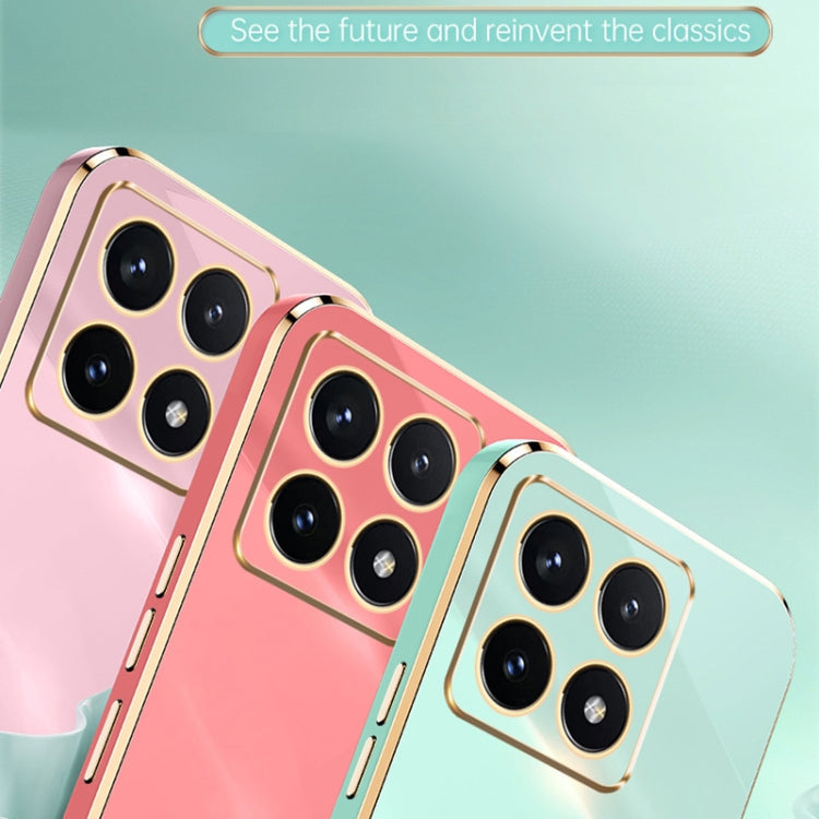 For Xiaomi 14T Pro 5G Global XINLI Straight Edge 6D Electroplate TPU Phone Case(Celestial Blue)