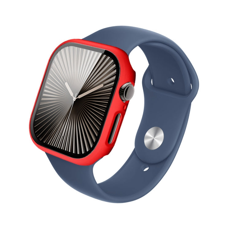 For Apple Watch Series 10/11 42mm imak Integrated Watch Case with Film(Red)