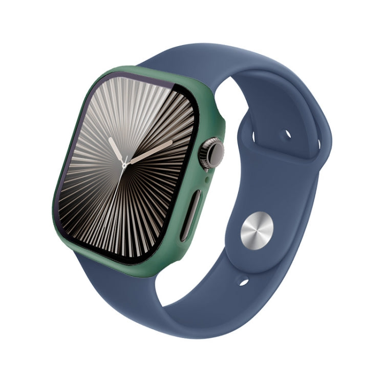 For Apple Watch Series 10/11 46mm imak Integrated Watch Case with Film(Green)