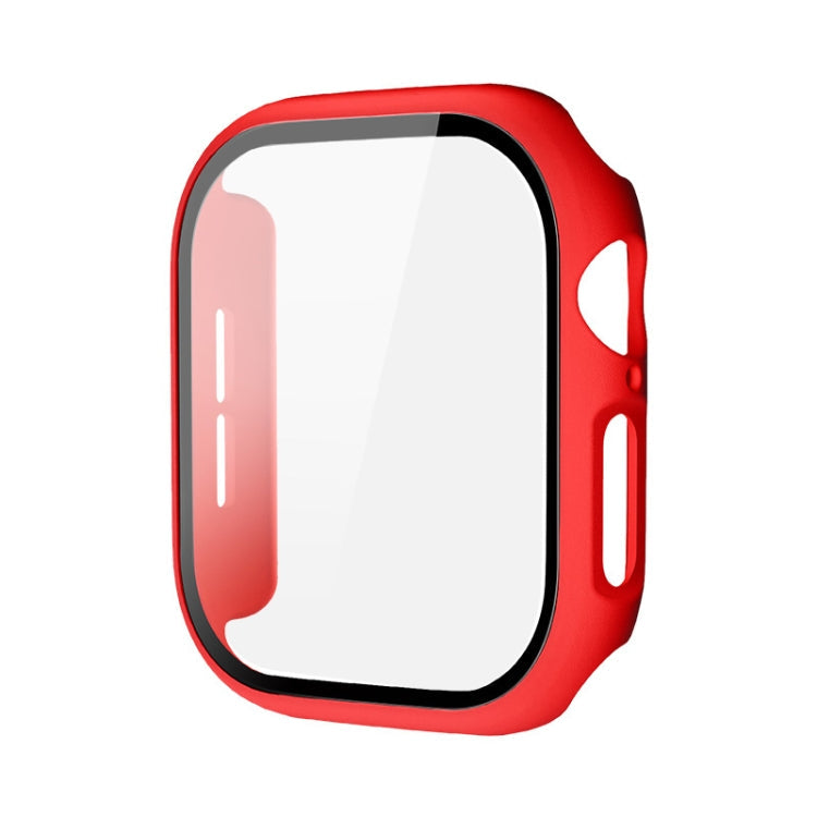 For Apple Watch Series 10/11 46mm imak Integrated Watch Case with Film(Red)