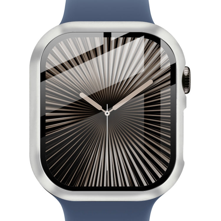 For Apple Watch Series 10/11 46mm imak Integrated Watch Case with Film(Silver)