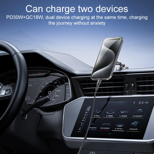 Yesido Y68 PD30W Type-C + QC18W USB Zinc Alloy Mini Car Charger(Metal Grey)