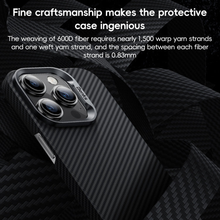 For iPhone 16 Pro Benks Classic Kevlar 600D Fiber MagSafe Phone Case(Black)