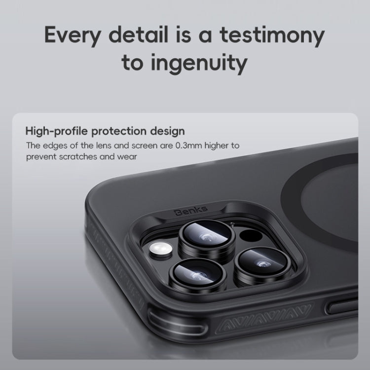 For iPhone 16 Pro Max Benks Frosted MagSafe Magnetic Shockproof Phone Case(Black)