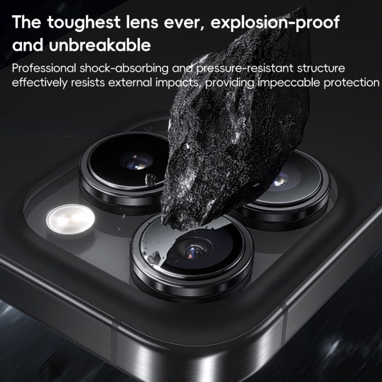 For iPhone 16 Pro Benks King Kong Series Corning Single Metal Lens Protective Film(Black)
