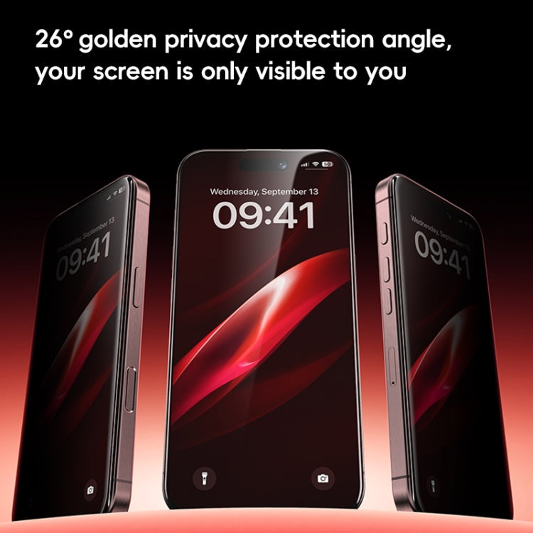 For iPhone 16 Pro Benks Zero Sense Series Privacy Tempered Protective Film