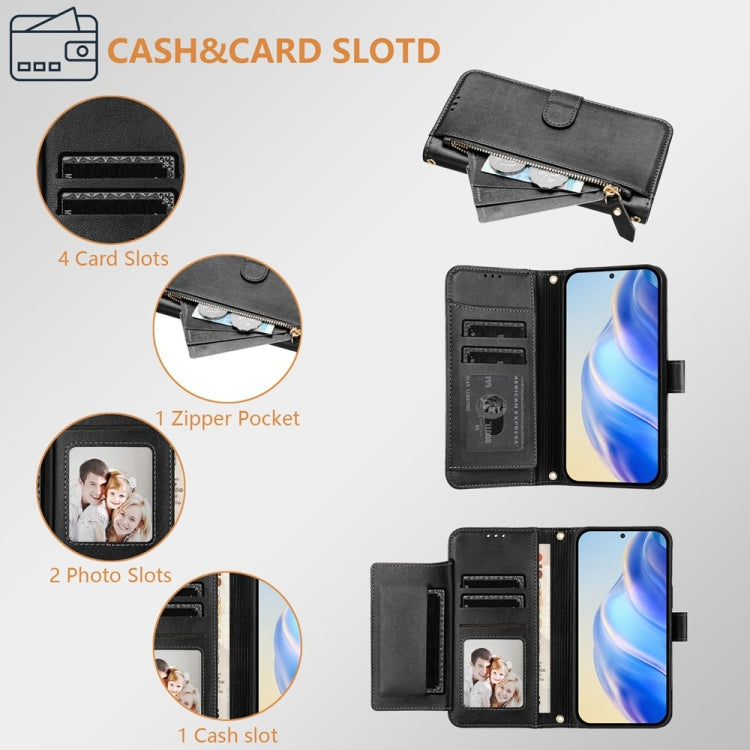 Multi-Card Slots Zipper Wallet Leather Phone Case, For iPhone 17e / 16e, For iPhone 17 Pro Max, For iPhone 17 Pro, For iPhone 17