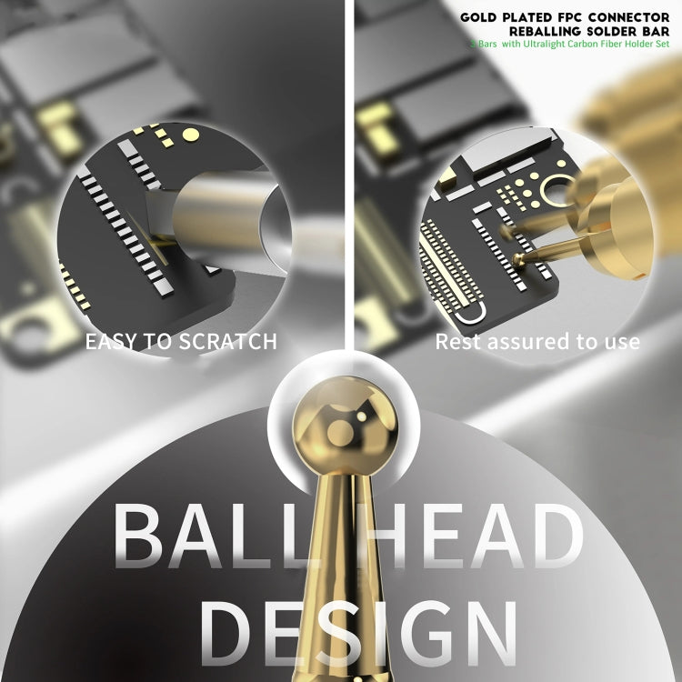 2UUL SC98 Ultralight Carbon Fiber FPC Connector Soldering Tin Suction Bar Set