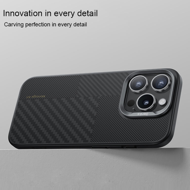 For iPhone 16 Pro Max Benks Montage MagSafe Kevlar Fiber Phone Case(Black)