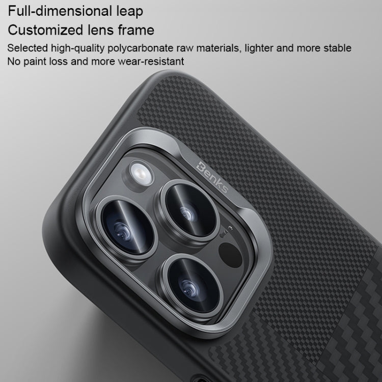 For iPhone 16 Pro Max Benks Montage MagSafe Kevlar Fiber Phone Case(Black)