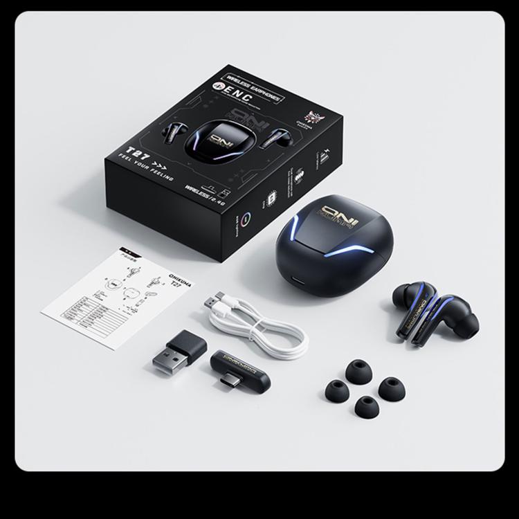 ONIKUMA T27 Dual Mode Cool Wireless Bluetooth Earphone(Black)