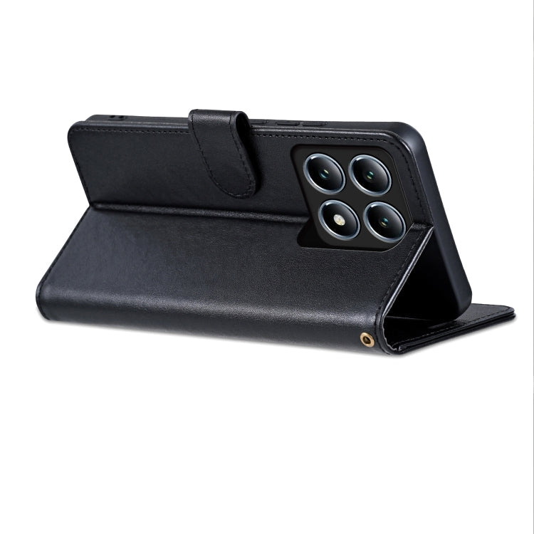 For Xiaomi 14T AZNS Sheepskin Texture Flip Leather Phone Case(Black)