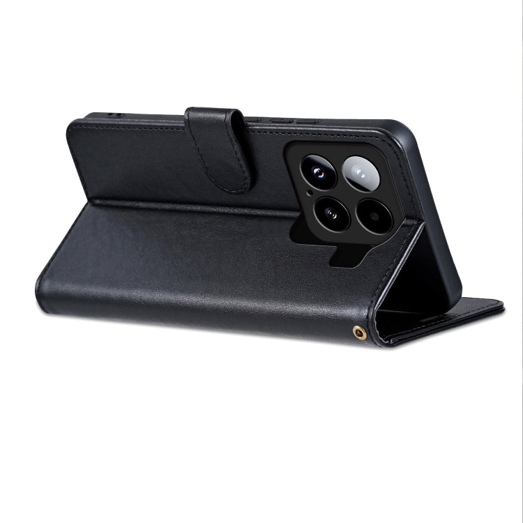 For Xiaomi 15 AZNS Sheepskin Texture Flip Leather Phone Case(Black)
