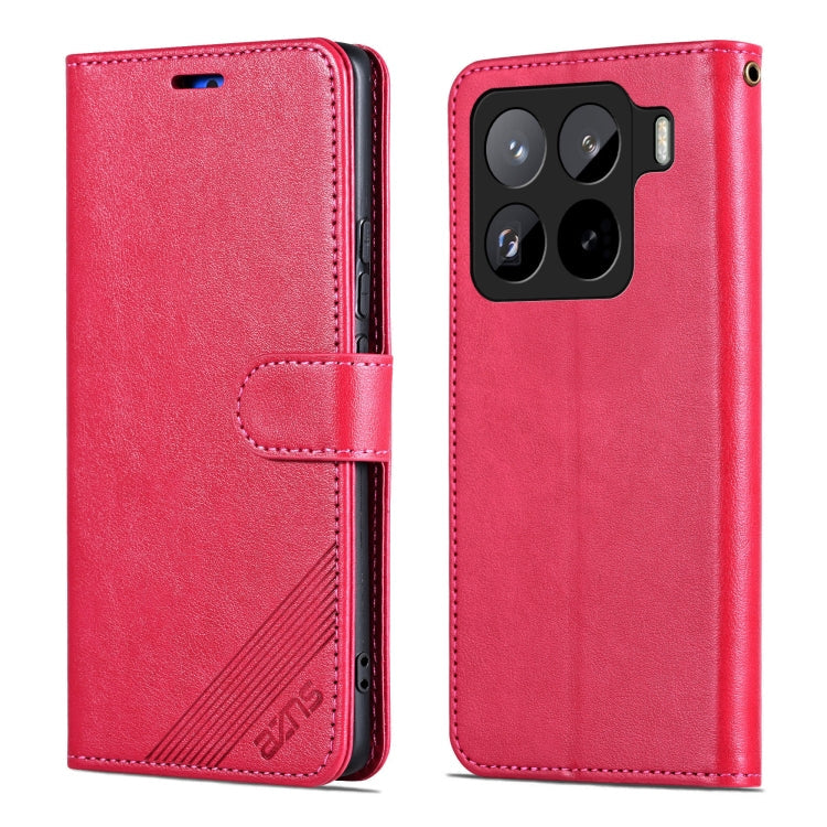 For Xiaomi 15 Pro AZNS Sheepskin Texture Flip Leather Phone Case(Red)