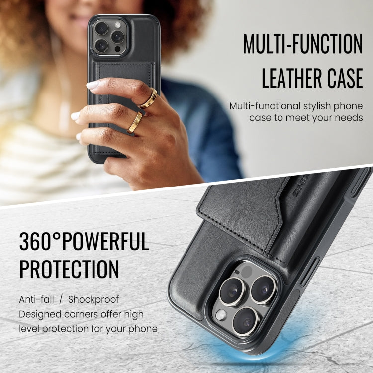 For iPhone 16 Pro MAGKING K2 Series MagSafe RFID Card Bag Detachable Phone Case(Black)