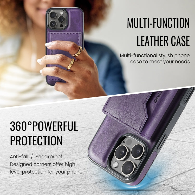 For iPhone 16 Pro MAGKING K2 Series MagSafe RFID Card Bag Detachable Phone Case(Purple)