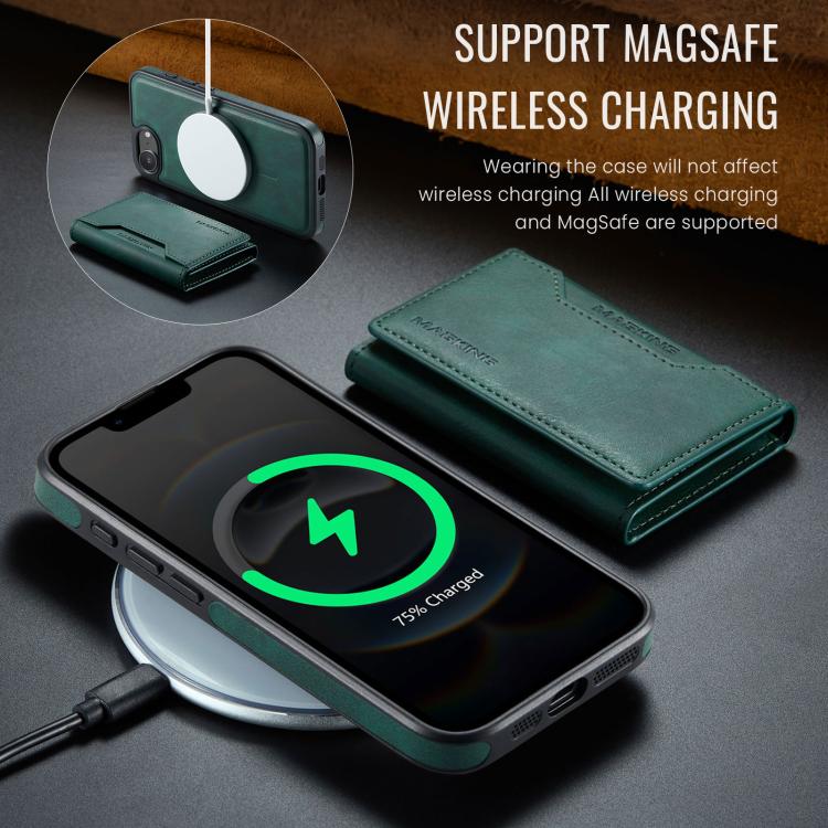 For iPhone 17e / 16e MAGKING K2 Series MagSafe RFID Card Bag Detachable Phone Case(Green)