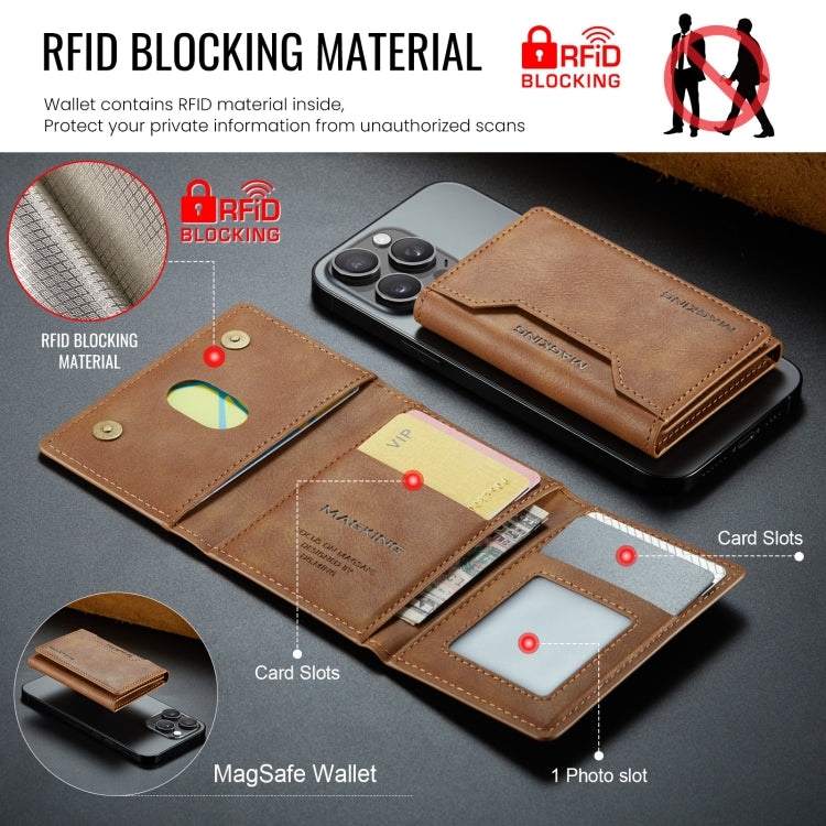 MAGKING K2 Series MagSafe RFID Card Bag(Brown)