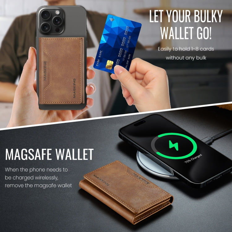 MAGKING K2 Series MagSafe RFID Card Bag(Brown)