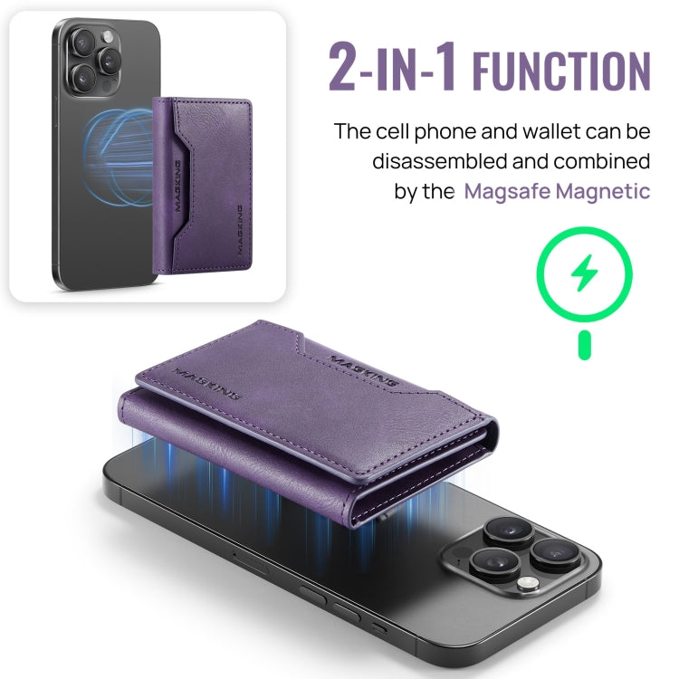 MAGKING K2 Series MagSafe RFID Card Bag(Purple)