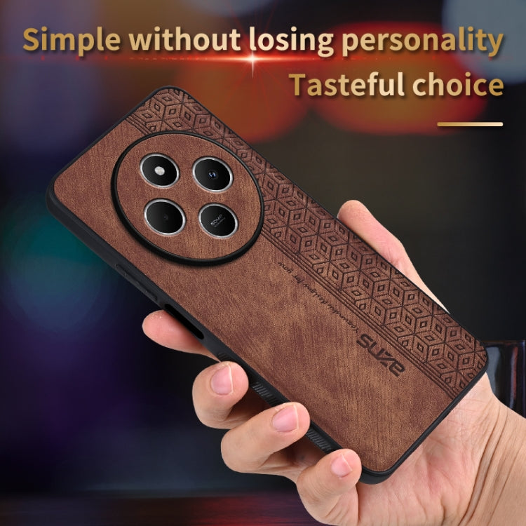 For Xiaomi Poco C75 AZNS 3D Embossed Skin Feel Phone Case(Black)