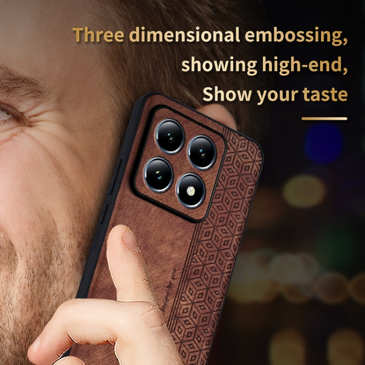 For Xiaomi 14T AZNS 3D Embossed Skin Feel Phone Case(Sapphire Blue)