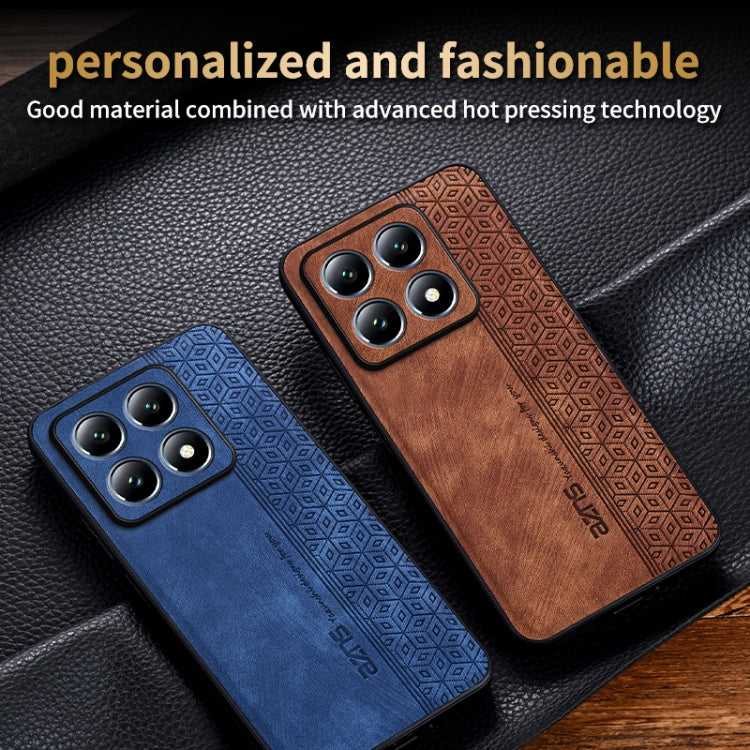 For Xiaomi 14T AZNS 3D Embossed Skin Feel Phone Case(Sapphire Blue)
