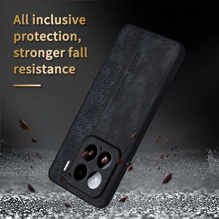 For Xiaomi 15 AZNS 3D Embossed Skin Feel Phone Case(Black)