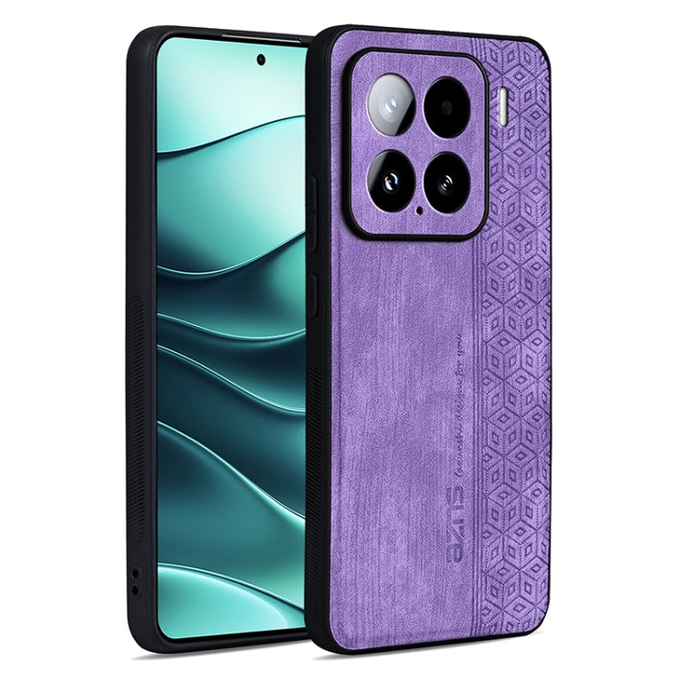 For Xiaomi 15 AZNS 3D Embossed Skin Feel Phone Case(Purple)