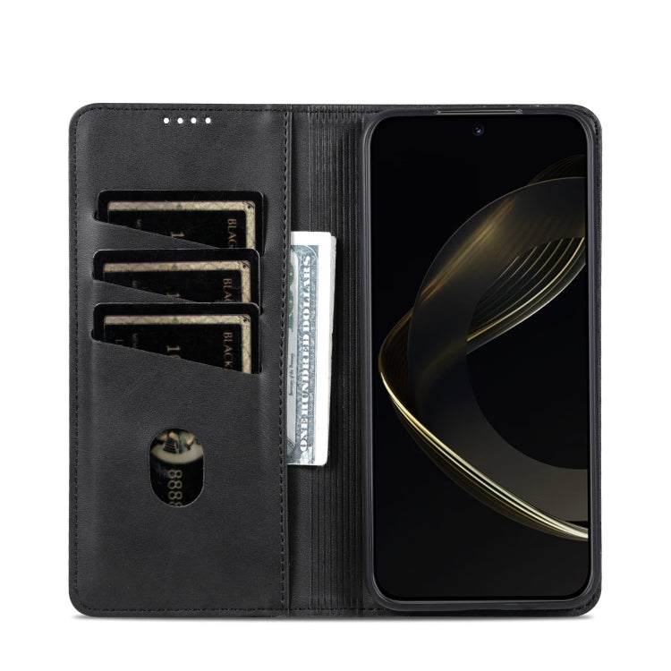 For Xiaomi 14T Pro AZNS Magnetic Calf Texture Flip Leather Phone Case(Black)