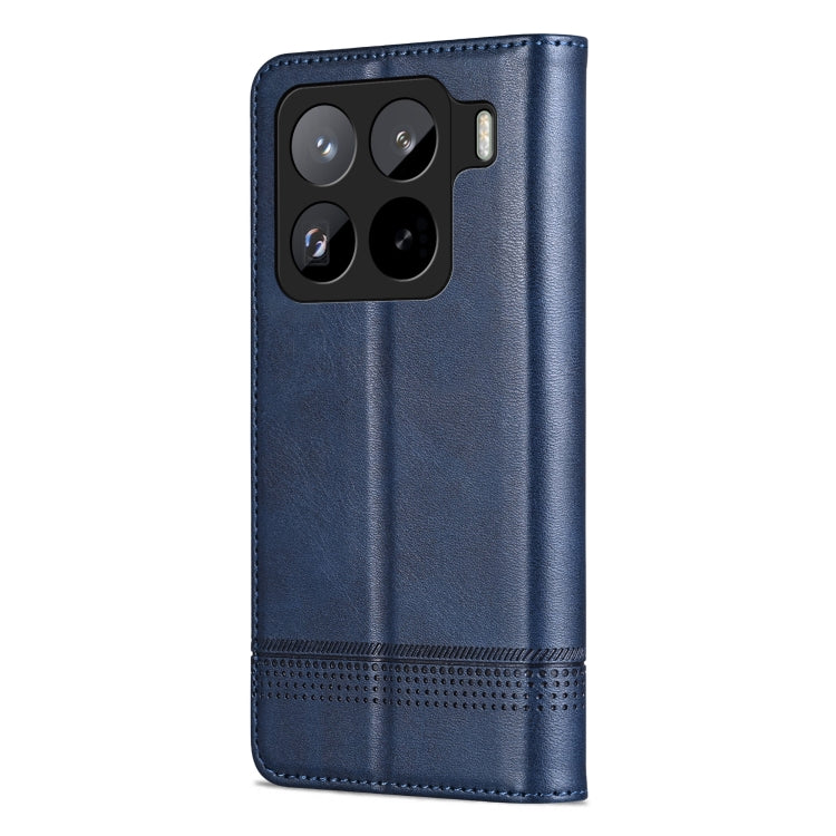 For Xiaomi 15 Pro AZNS Magnetic Calf Texture Flip Leather Phone Case(Dark Blue)