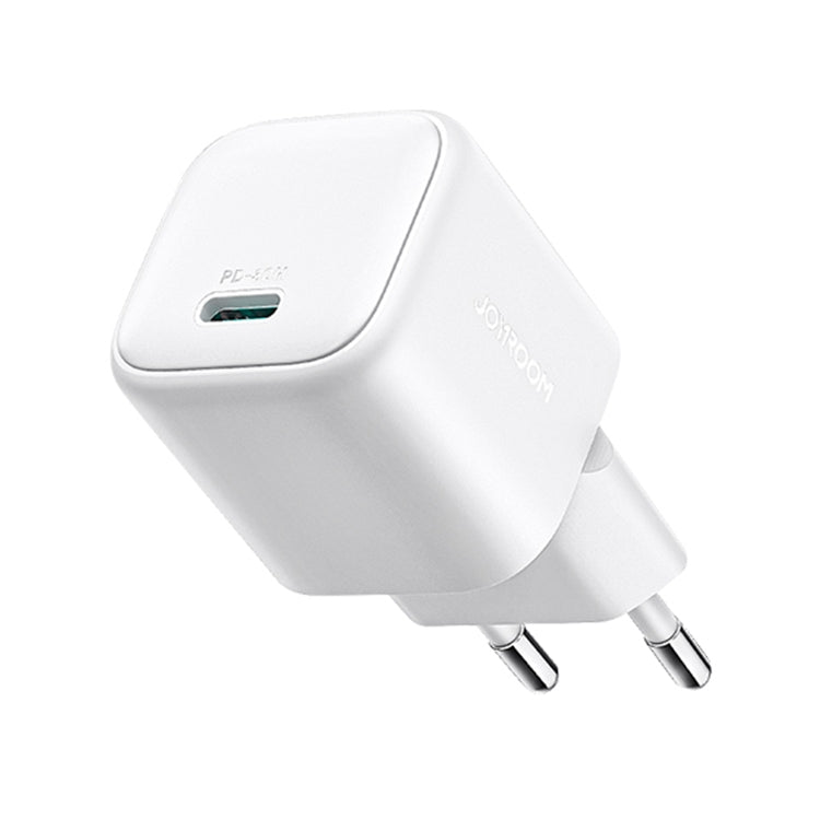 JOYROOM JR-TCG15 30W GaN USB-C / Type-C Port Mini Charger, Plug:EU Plug(White)