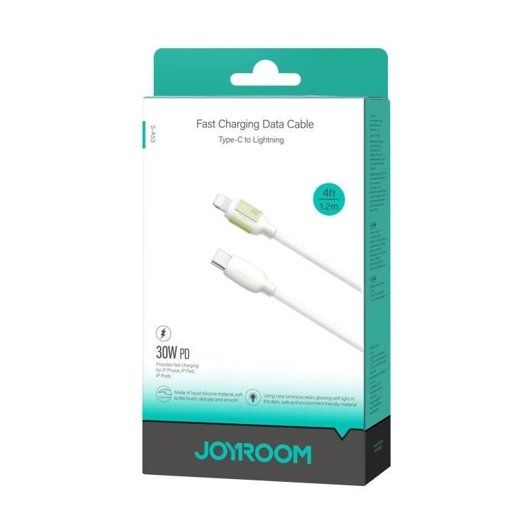 JOYROOM S-A53 Fluorescent Series 30W Type-C to 8 Pin Fast Charging Data Cable, Length:1.2m(Beige)