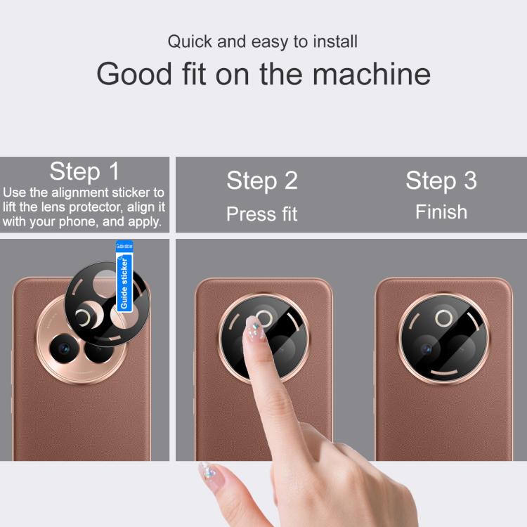 For Realme P3 Pro 5G IMAK Rear Camera Lens Glass Film Black Version