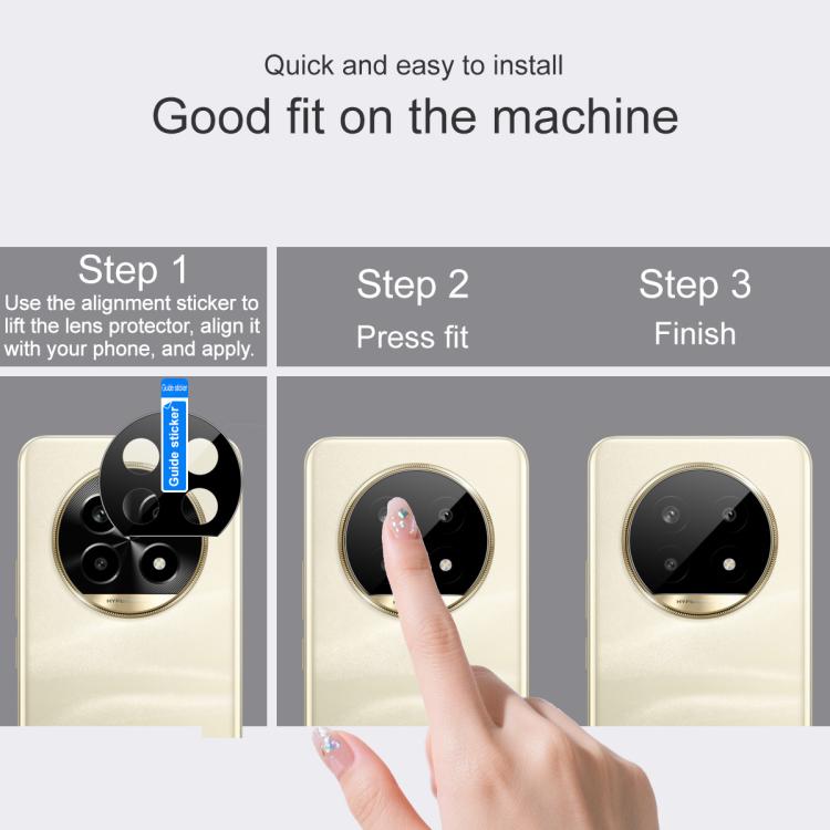 For Realme 14 Pro Lite 5G IMAK Rear Camera Lens Glass Film Black Version