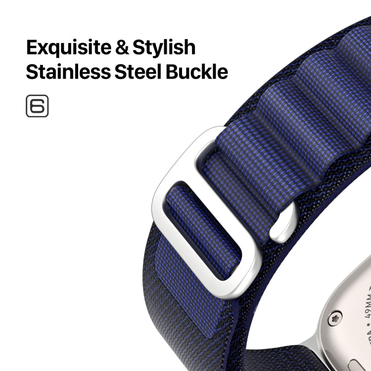 For Apple Watch 42mm / 41mm / 40mm / 38mm DUX DUCIS GS Series Nylon Loop Watch Band(Navy Blue)