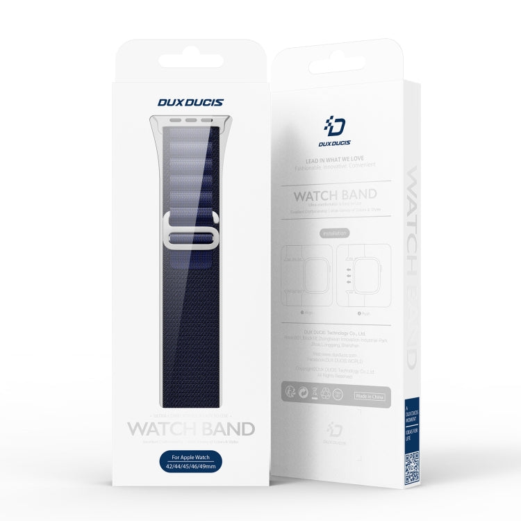 For Apple Watch 42mm / 41mm / 40mm / 38mm DUX DUCIS GS Series Nylon Loop Watch Band(Navy Blue)