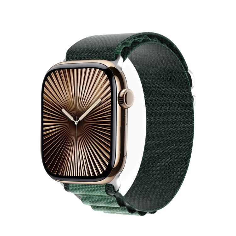 For Apple Watch 42mm / 41mm / 40mm / 38mm DUX DUCIS GS Series Nylon Loop Watch Band(Dark Green)